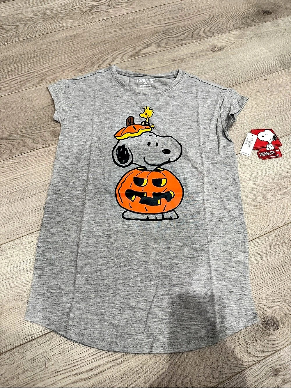 Peanuts Snoopy Halloween Pumpkin Girls Size 6 Halloween nightgown 15NWT